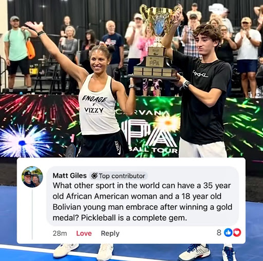Matt Giles Facebook Pickleball Comment