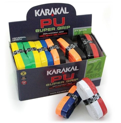 Squash or Badminton Length 3 x Karakal Super PU Replacement Grips Yellow 